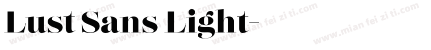 Lust Sans Light字体转换